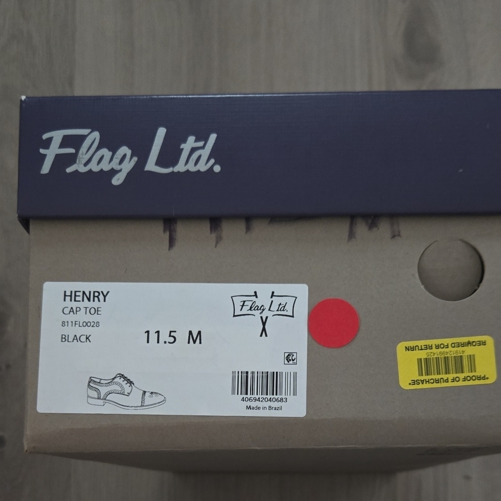 Flag Ltd. Black Cap Toe Shoes